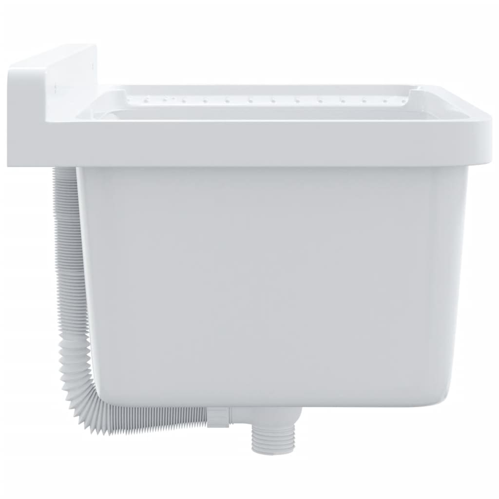 Lavabo a Parete-Lavandino-Lavello Bianco 50x35x24 cm in Resina