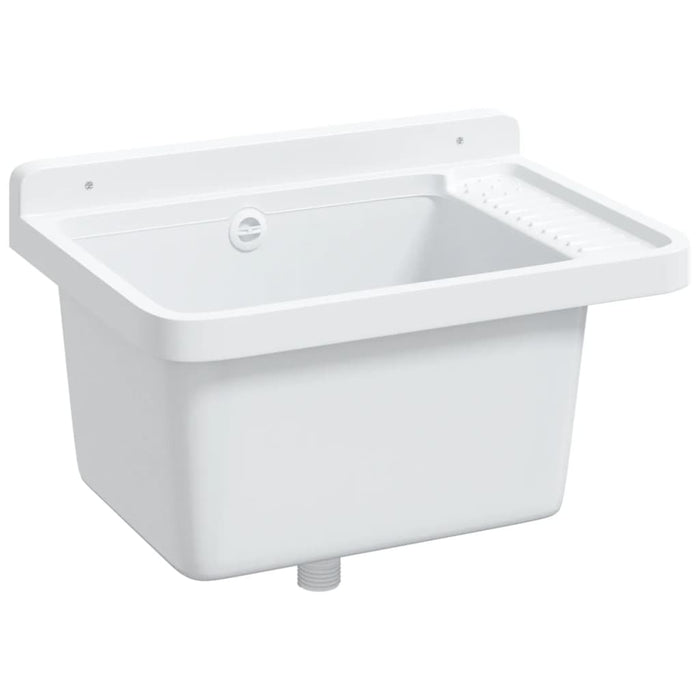 Lavabo a Parete Bianco 50x35x24 cm in Resina 4002794