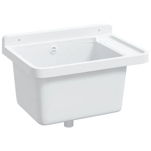 Lavabo a Parete-Lavandino-Lavello Bianco 50x35x24 cm in Resina
