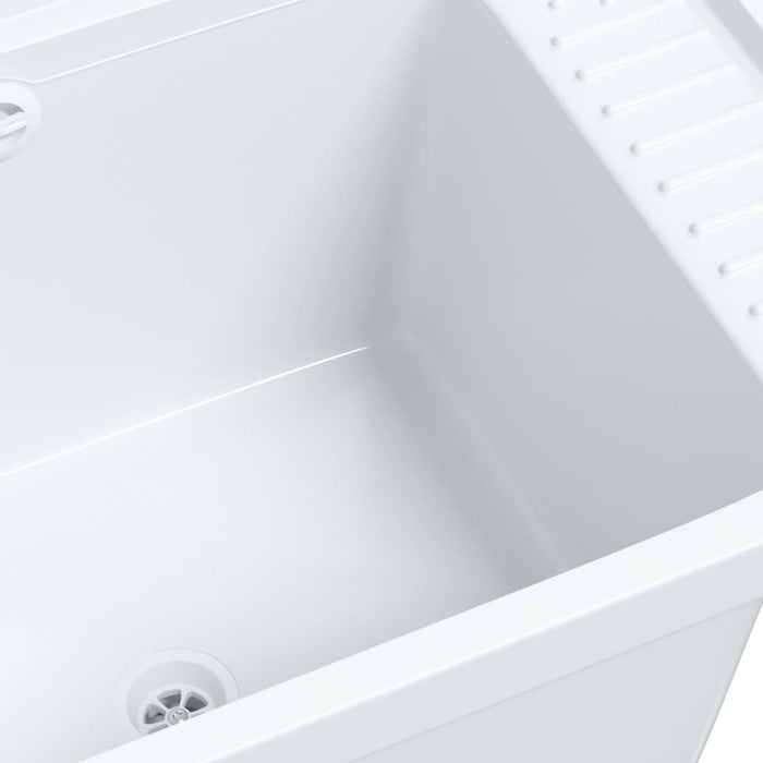 Lavabo a Parete Bianco 50x35x24 cm in Resina 4002794