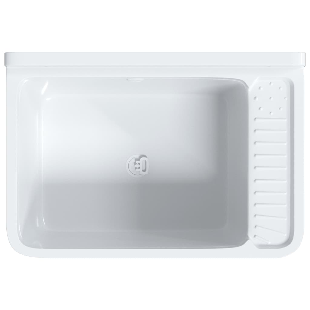 Lavandino-Lavabo di Servizio a Parete Bianco 60x40x28 cm in Resina
