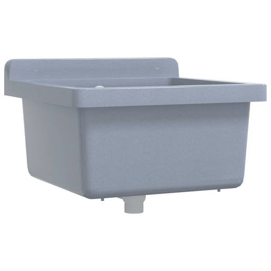 Lavabo a Parete-Lavandino-Lavello Grigio 40x40x24 cm in Resina