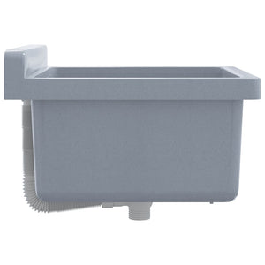 Lavabo a Parete-Lavandino-Lavello Grigio 40x40x24 cm in Resina