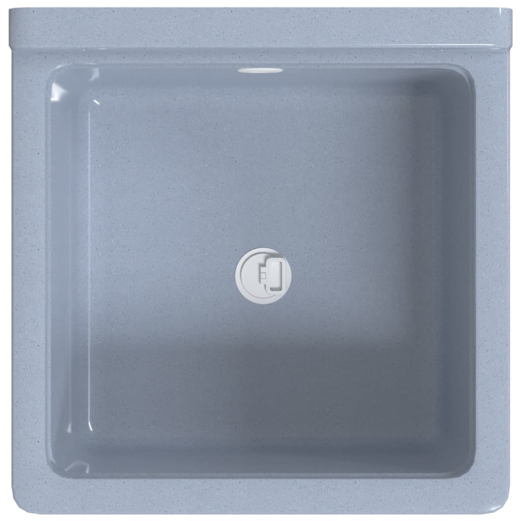 Lavabo a Parete Grigio 40x40x24 cm in Resina