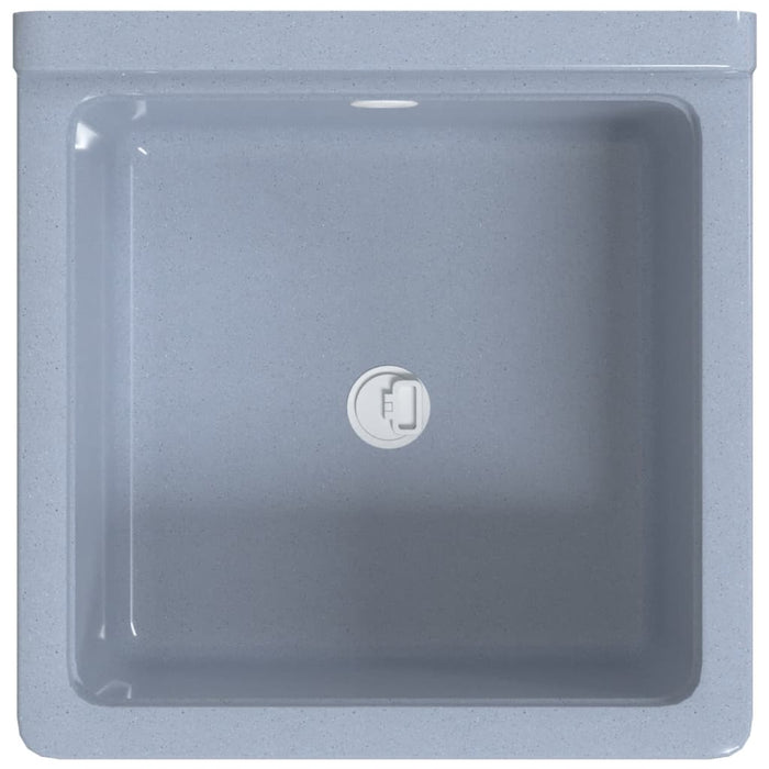 Lavabo a Parete-Lavandino-Lavello Grigio 40x40x24 cm in Resina