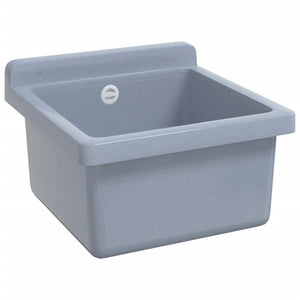 Lavabo a Parete Grigio 40x40x24 cm in Resina 4002796