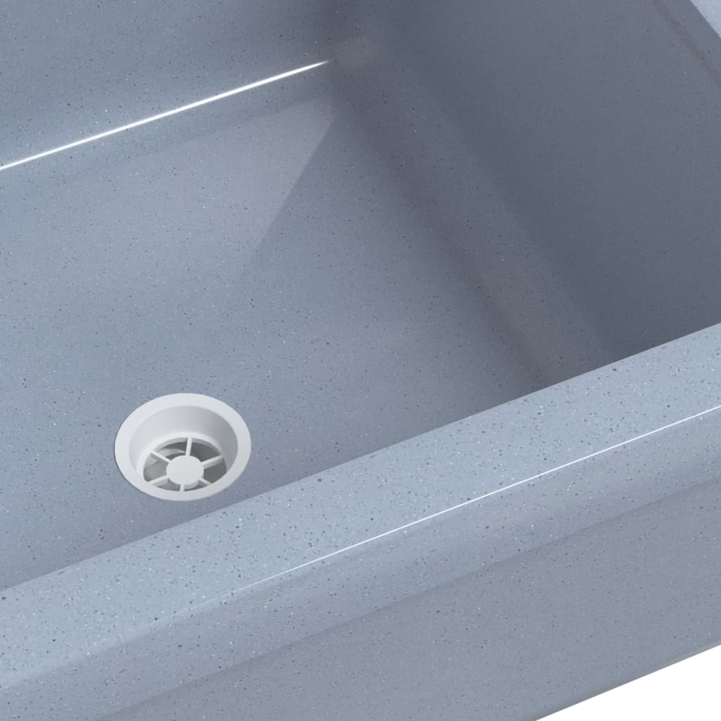 Lavabo a Parete Grigio 40x40x24 cm in Resina 4002796