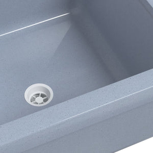 Lavabo a Parete Grigio 40x40x24 cm in Resina