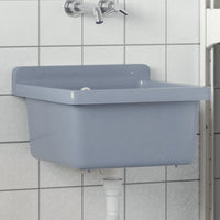 Lavabo a Parete Grigio 40x40x24 cm in Resina 4002796