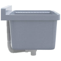 Lavabo a Parete-Lavandino-Lavello Grigio 50x35x24 cm in Resina