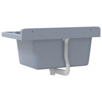 Lavabo a Parete Grigio 60x40x28 cm in Resina 4002798