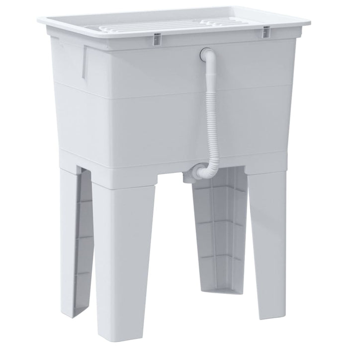 Vasca per Lavanderia Bianca 59x41x75 cm in Resina 4002799