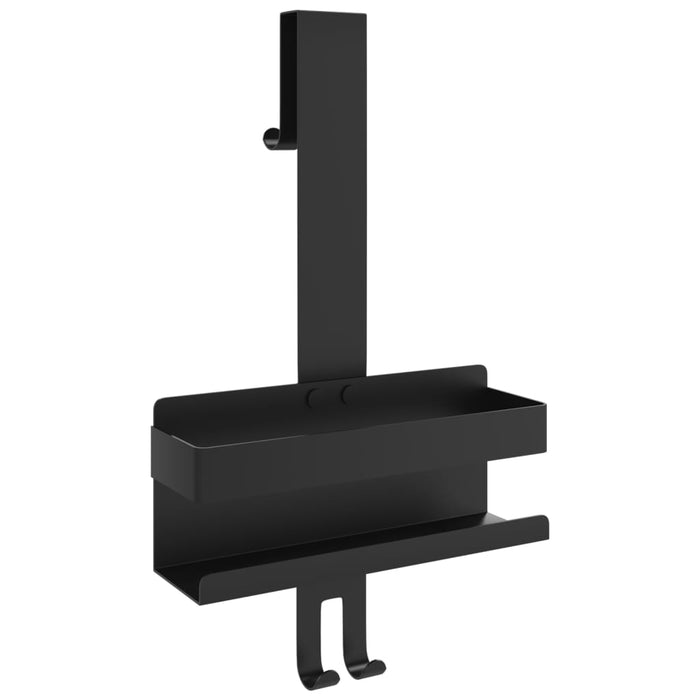 Mensola Doccia Pensile Nero Opaco Acciaio Inox 304 Spazzolato 4004902