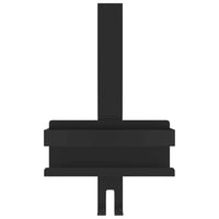 Mensola Doccia Pensile Nero Opaco Acciaio Inox 304 Spazzolato 4004902