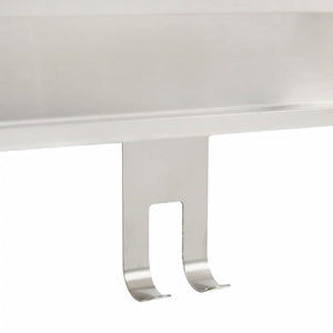 Mensola da Doccia Pensile in Acciaio Inox 304 Spazzolato 4004903