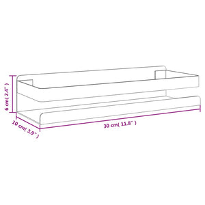 Mensola per Doccia 30x10x6 cm in Acciaio Inox 304 Spazzolato 4004905