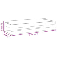 Mensola Doccia Nera Opaca 30x10x6cm Acciaio Inox 304 Spazzolato 4004907