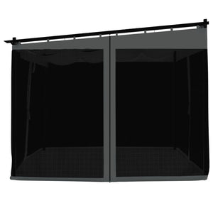 vidaXL Gazebo con Pareti in Rete Antracite 3x3 m in Acciaio