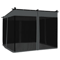vidaXL Gazebo con Pareti in Rete Antracite 3x3 m in Acciaio