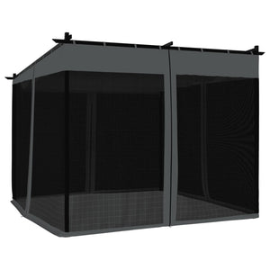 vidaXL Gazebo con Pareti in Rete Antracite 3x3 m in Acciaio
