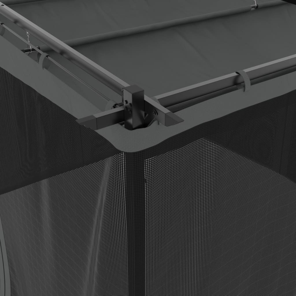vidaXL Gazebo con Pareti in Rete Antracite 3x3 m in Acciaio