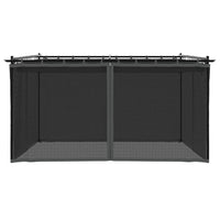 Gazebo con Pareti in Rete Antracite 4x3 m in Acciaio 4003912
