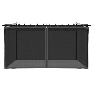 Gazebo con Pareti in Rete Antracite 4x3 m in Acciaio 4003912