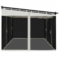 vidaXL Gazebo con Pareti in Rete Crema 6x3 m in Acciaio