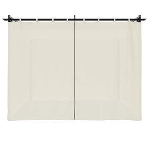 Gazebo con Tende Crema 3x3 m in Acciaio 4003917