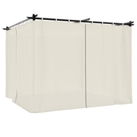 vidaXL Gazebo con Tende Crema 3x3 m in Acciaio