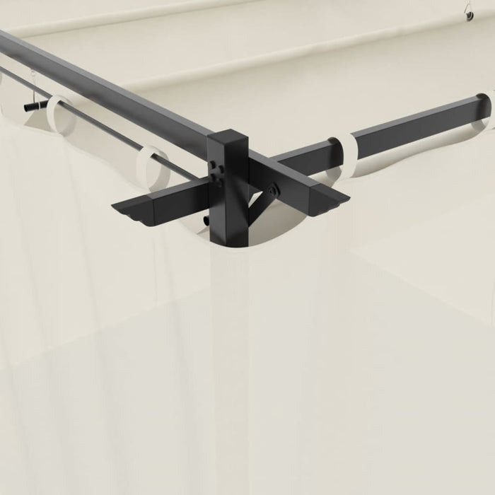 vidaXL Gazebo con Tende Crema 3x3 m in Acciaio