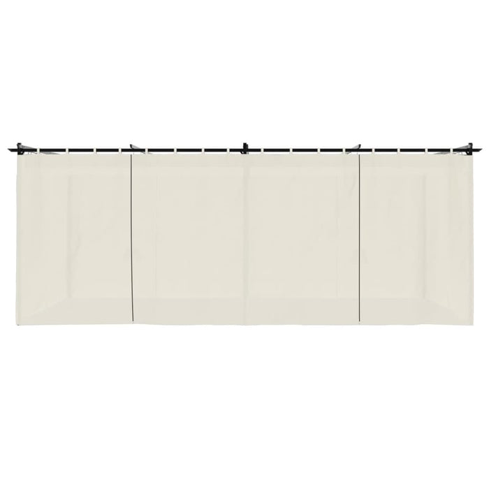 Gazebo con Tende Crema 6x3 m in Acciaio 4003920