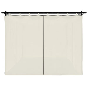 vidaXL Gazebo con Tende Crema 6x3 m in Acciaio