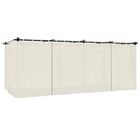 vidaXL Gazebo con Tende Crema 6x3 m in Acciaio