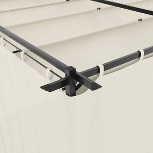 vidaXL Gazebo con Tende Crema 6x3 m in Acciaio
