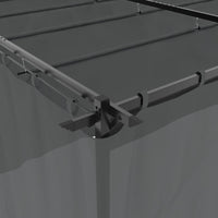 vidaXL Gazebo con Tende Antracite 6x3 m in Acciaio