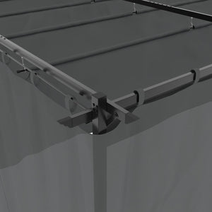 vidaXL Gazebo con Tende Antracite 6x3 m in Acciaio