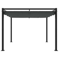 Gazebo da Giardino con Tetto Retrattile Antracite 3x3 m Acciaio 4003962