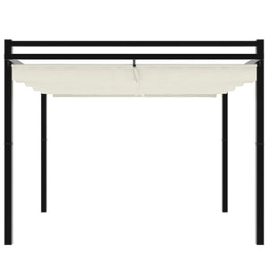 Gazebo da Giardino con Tetto Retrattile Crema 3x3m in Alluminio 4003968