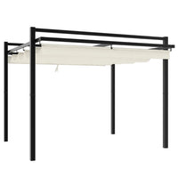 Gazebo da Giardino con Tetto Retrattile Crema 3x3m in Alluminio 4003968