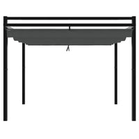 Gazebo Giardino con Tetto Retrattile Antracite 3x3 m Alluminio 4003969