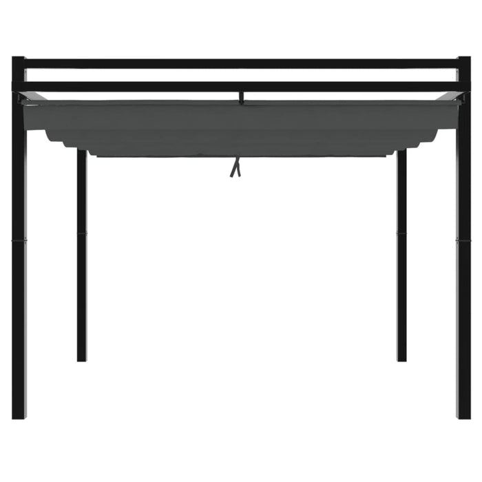 Gazebo Giardino con Tetto Retrattile Antracite 3x3 m Alluminio 4003969