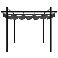 Gazebo Giardino con Tetto Retrattile Antracite 3x3 m Alluminio 4003969
