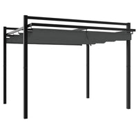 Gazebo Giardino con Tetto Retrattile Antracite 3x3 m Alluminio 4003969