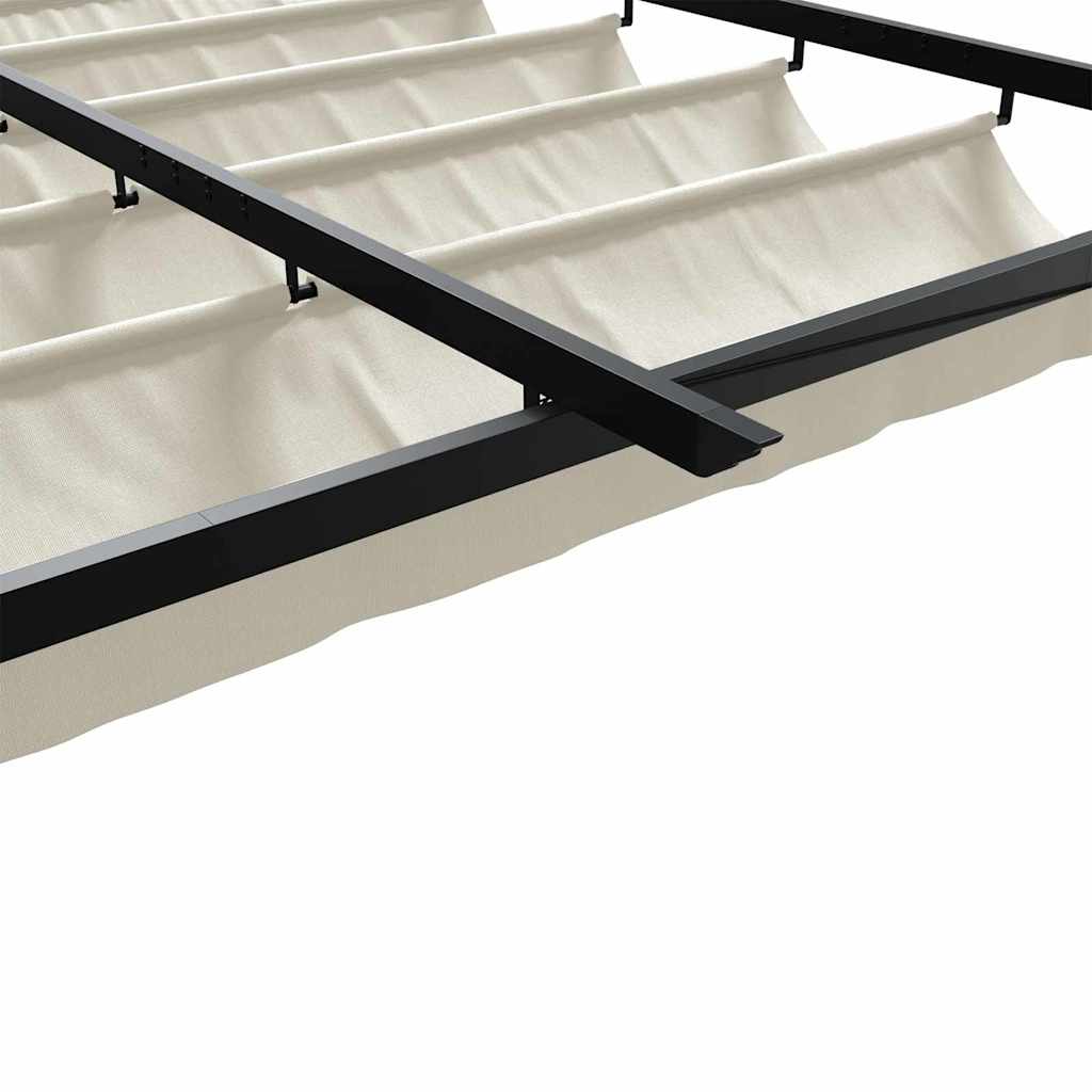 vidaXL Gazebo a Muro Crema Acciaio