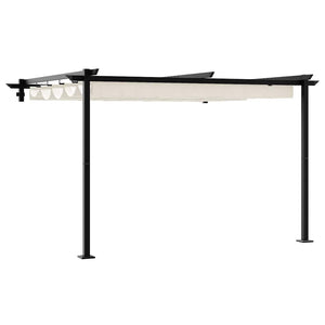 Gazebo a Muro Crema Acciaio 4003971