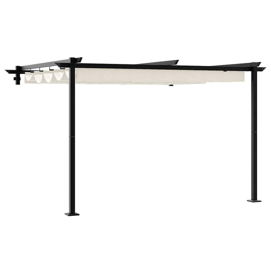 Gazebo a Muro Crema Acciaio 4003971