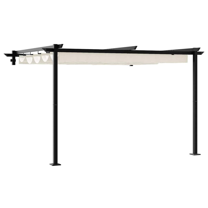 Gazebo a Muro Crema Acciaio 4003971