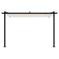 Gazebo a Muro Crema Acciaio 4003971