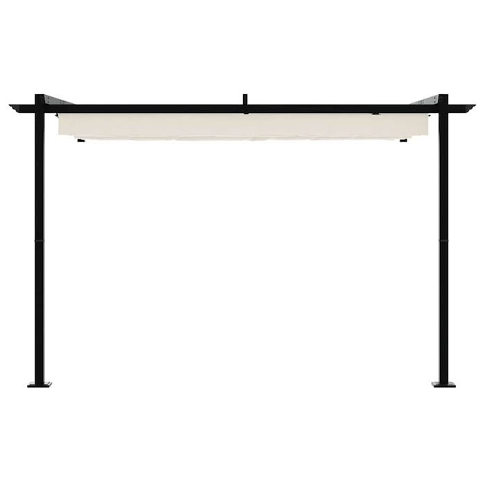 Gazebo a Muro Crema Acciaio 4003971